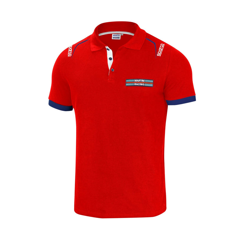 Sparco Martini Racing Polo Shirt - White/Navy