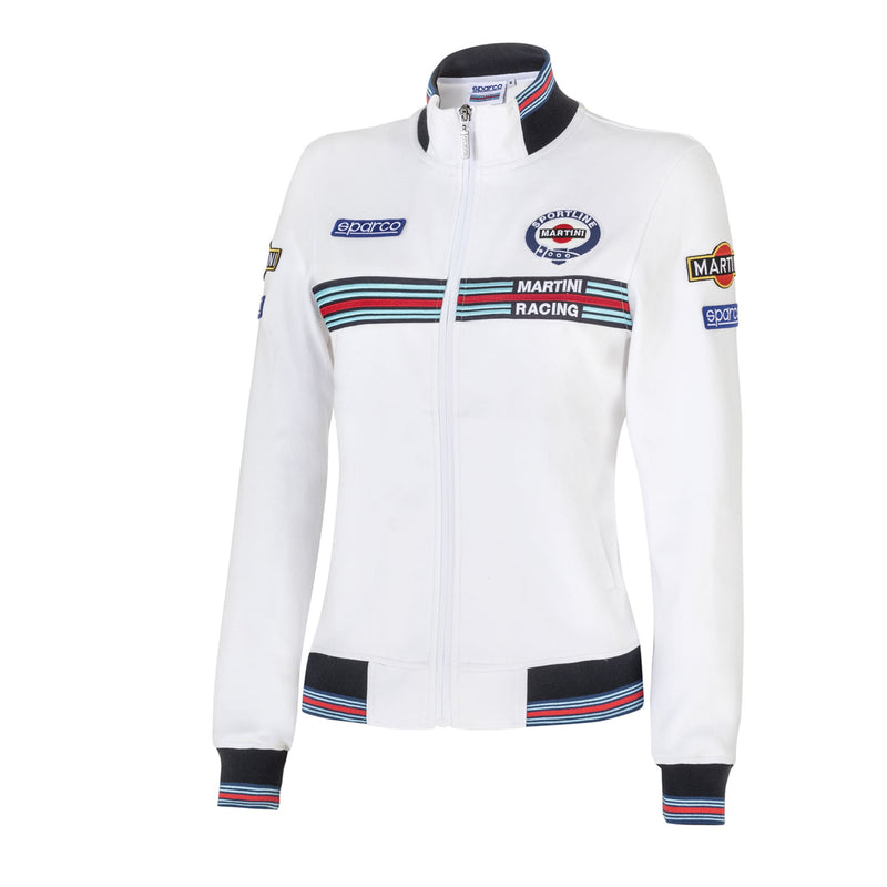 Sparco Martini Racing Women's Full Zip Sweatshirt — White — view 1