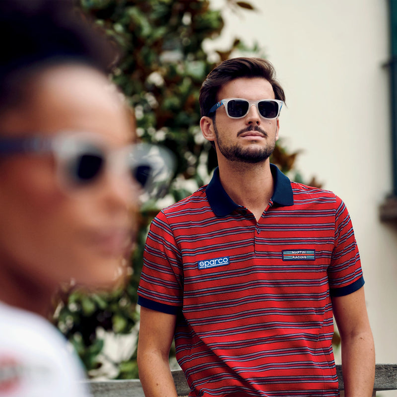 Sparco Martini Racing Sportline Stripes Polo — Red — view 3