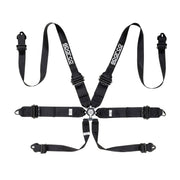 Sparco 04818RHAL 6-Point Racing Harness – Black