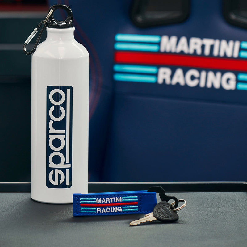 Sparco Martini Racing Leather Keyring - Navy