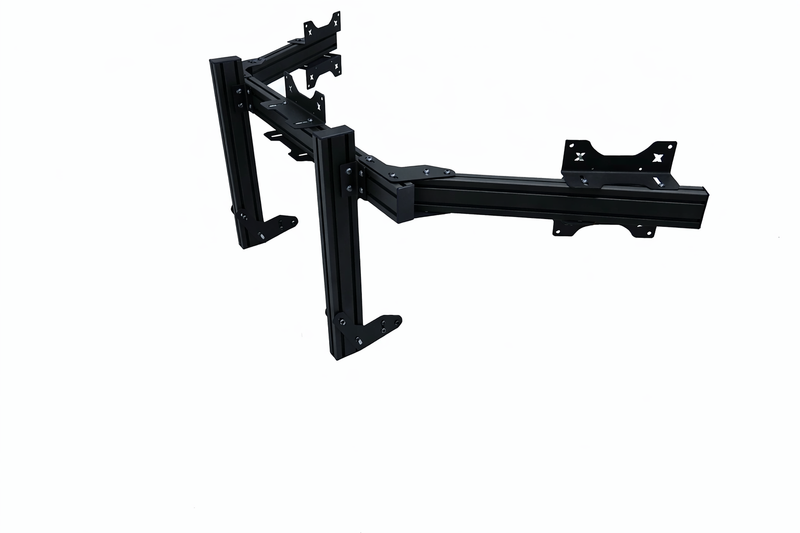 SimXPro Integrated Triple Screen Setup Heavy - VESA 75-100-200 - Black