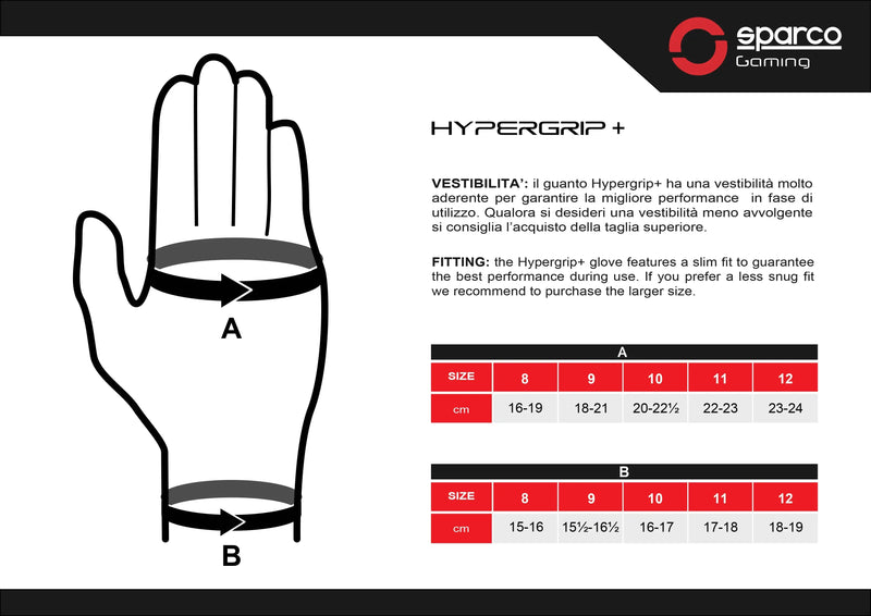 Sparco Hypergrip+ Gaming Glove - Sim Race Webshop B.V.