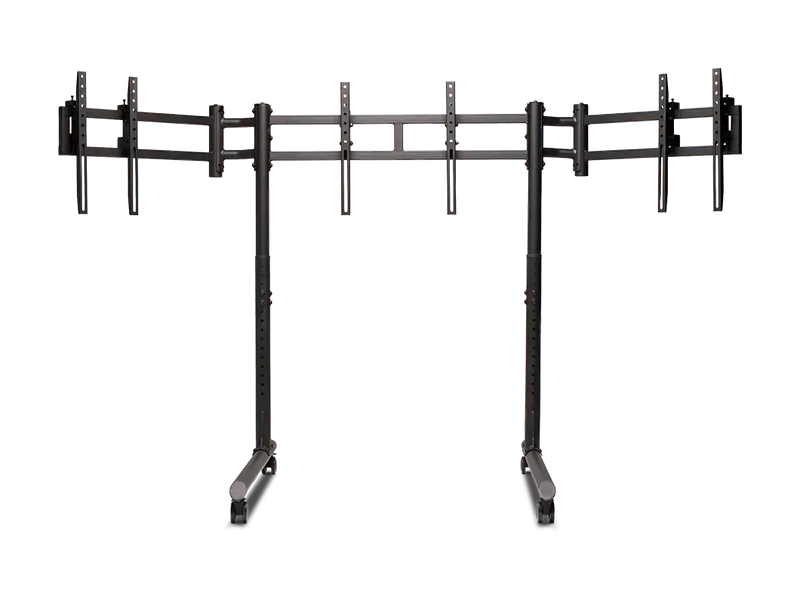 Next Level Racing® Round Tube Freestanding Triple Monitor Stand (Up to 3 x 43”) - Next Level Racing - Sim Race Webshop product image 2