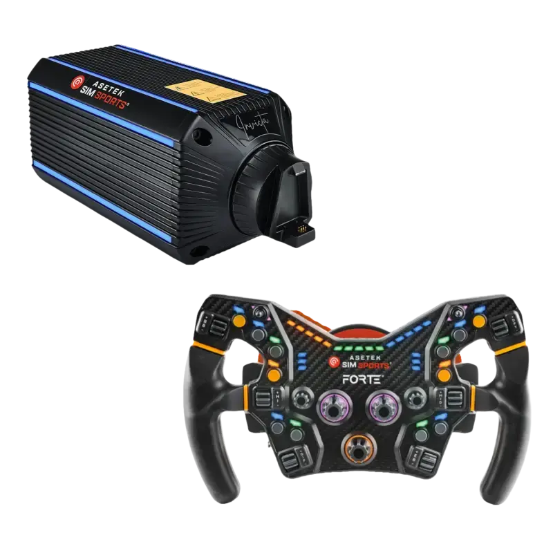 Asetek SimSports Invicta Wheelbase (27nm) + Forte Formula Wheel - Asetek SimSports - Sim Race Webshop product image 1