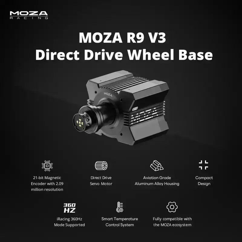 MOZA Racing R9 Direct Drive Wheel Base – V3 + FSR2 Steering Wheel – Bundle - MOZA Racing - Sim Race Webshop product image 6