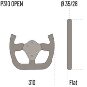 Sparco P310 Open Steering Wheel — 