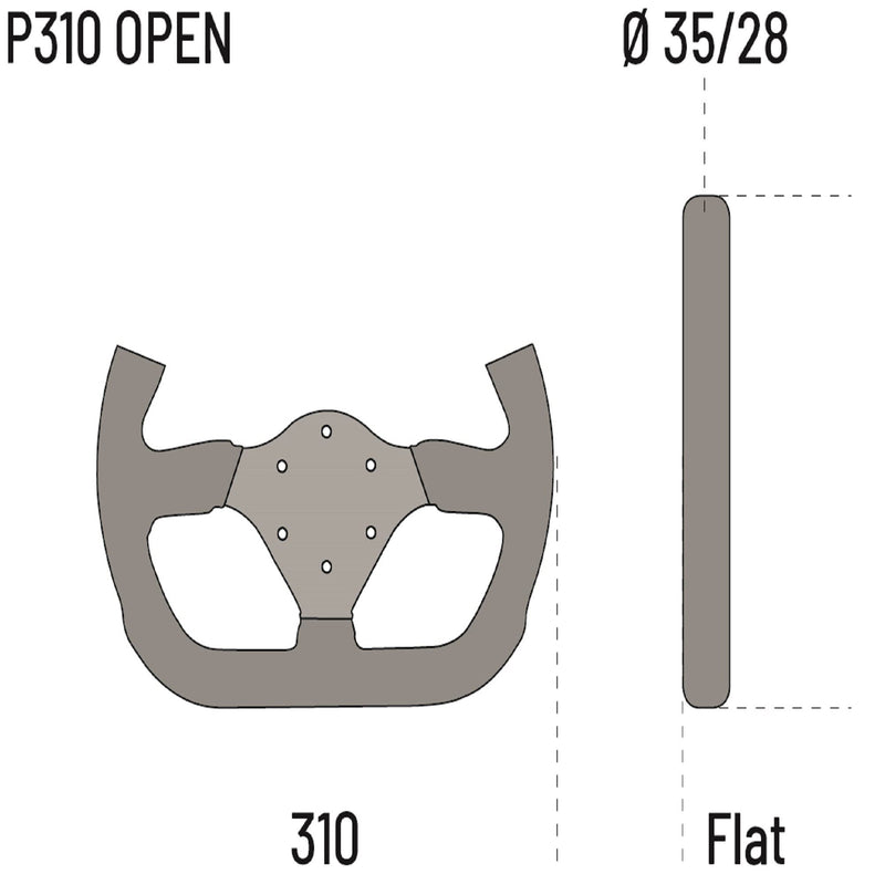 Sparco P310 Open Steering Wheel — 