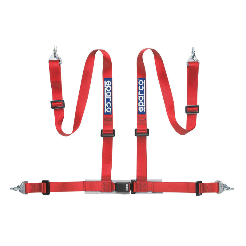 Sparco Club H-4M 4-Point Harness — Red