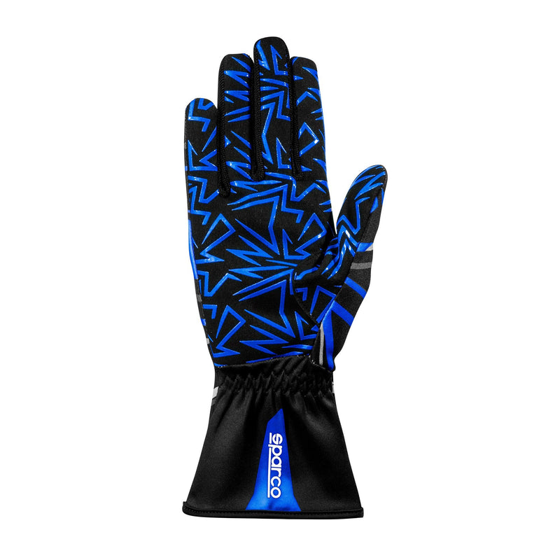 Sparco K-Rookie Karting Gloves — Black/Electric blue