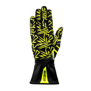 Sparco K-Rookie Karting Gloves — Black/Fluo yellow