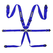 Sparco Competition H-3 Steel 6-Point Racing Harness 2026 — Sky blue