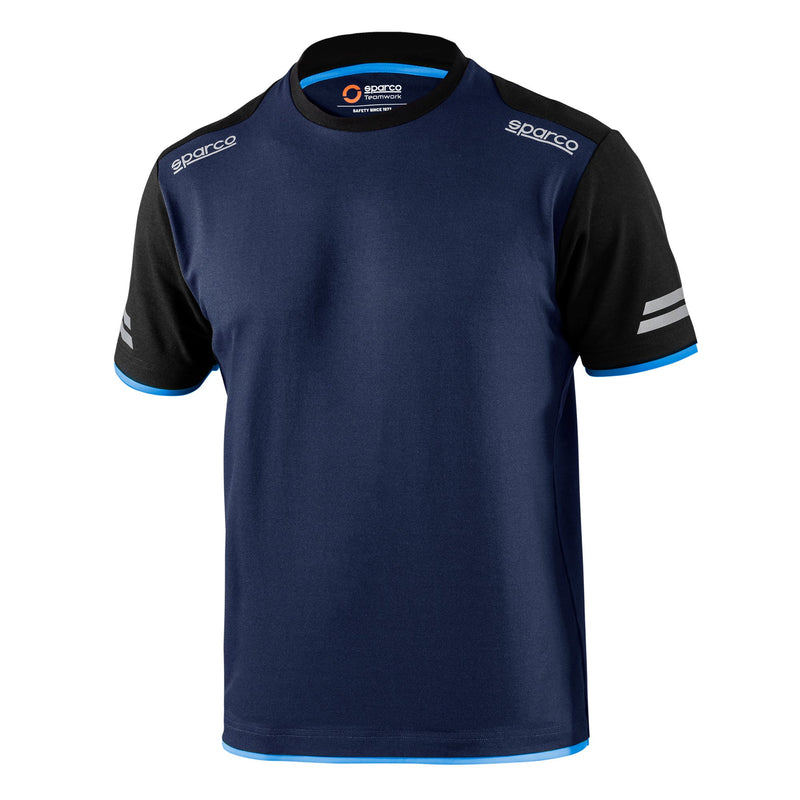 Sparco Tech Tucson T-Shirt - Black/Grey/Navy — blue marine/light blue