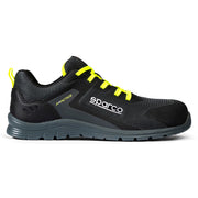 Sparco Safety Shoes S1PS Practice Josef ESD Sneaker Unisex Grey/Fluorescent Green — Dark grey/Fluorescent yellow