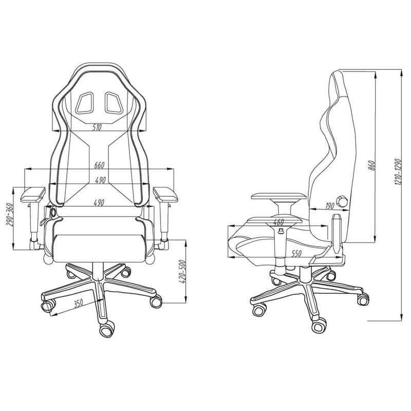Sparco Icon Sky Office Chair — Black/Red