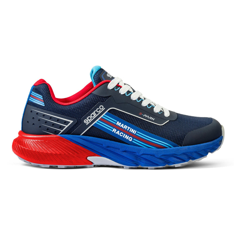 Sparco S-Park Sardinia Martini Racing Occupational Shoes O1 ESD Unisex Black — Navy blue/Red