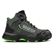 Sparco Allroad-H Leap Safety Shoes S3 ESD - Grey — Dark grey/Fluo green