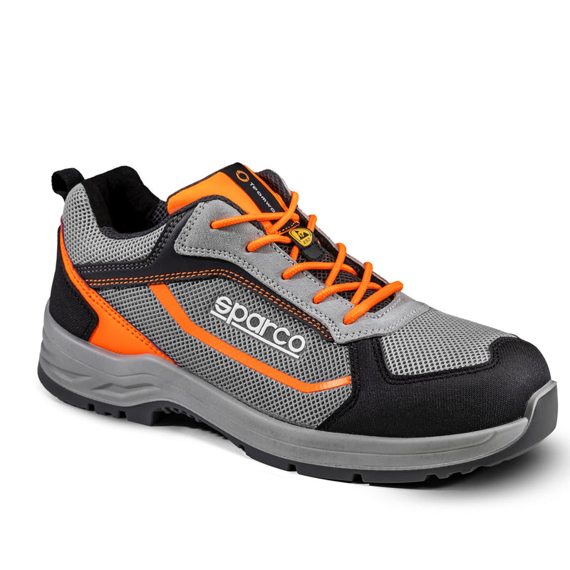 Sparco Safety Shoes S1P Indy-R Pato ESD Unisex Grey — Fluorescent grey/orange