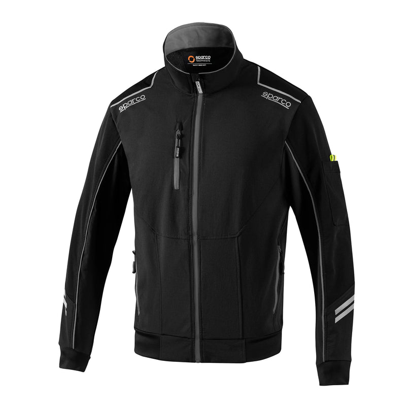Sparco Tech Austin Light-Shell Jacket — Black/Dark Gray