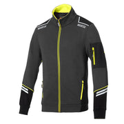 Sparco Tech Alabama Full-Zip Sweatshirt —  grigio scuro / giallo fluo