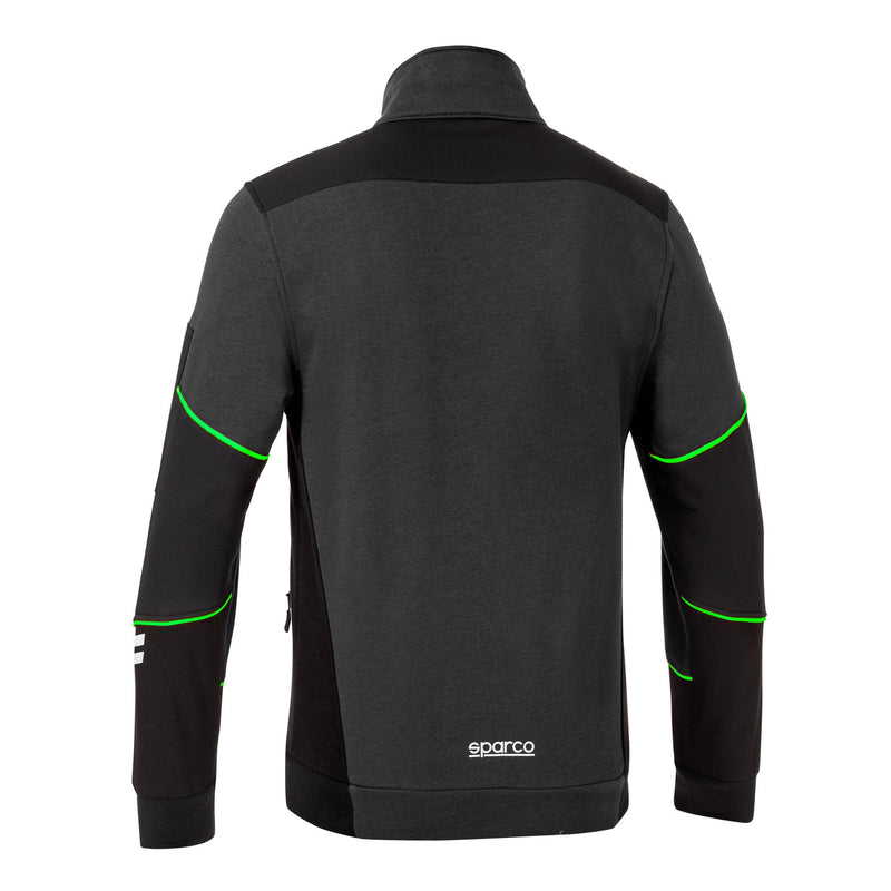 Sparco Tech Alabama Full-Zip Sweatshirt — Grey/Green