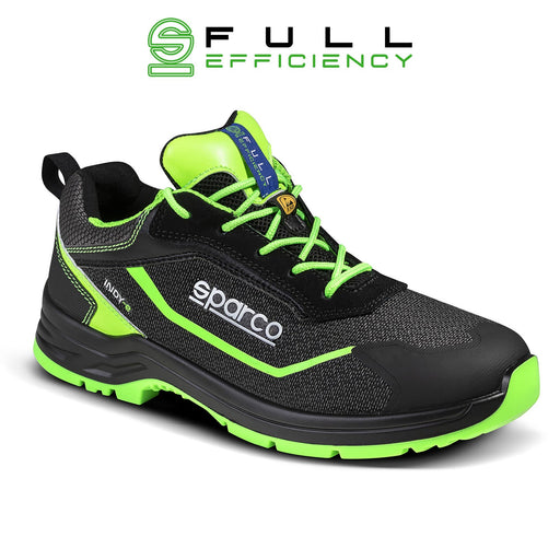 Sparco Safety Shoes S3 Indy-E Forester ESD Unisex Black — Black/Fluo green