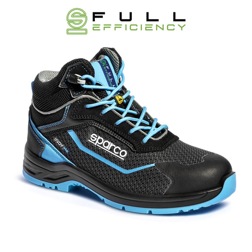 Sparco Safety Shoes S3 Indy-HE Sunny ESD Unisex Black/Light Blue — Black/Sky Blue
