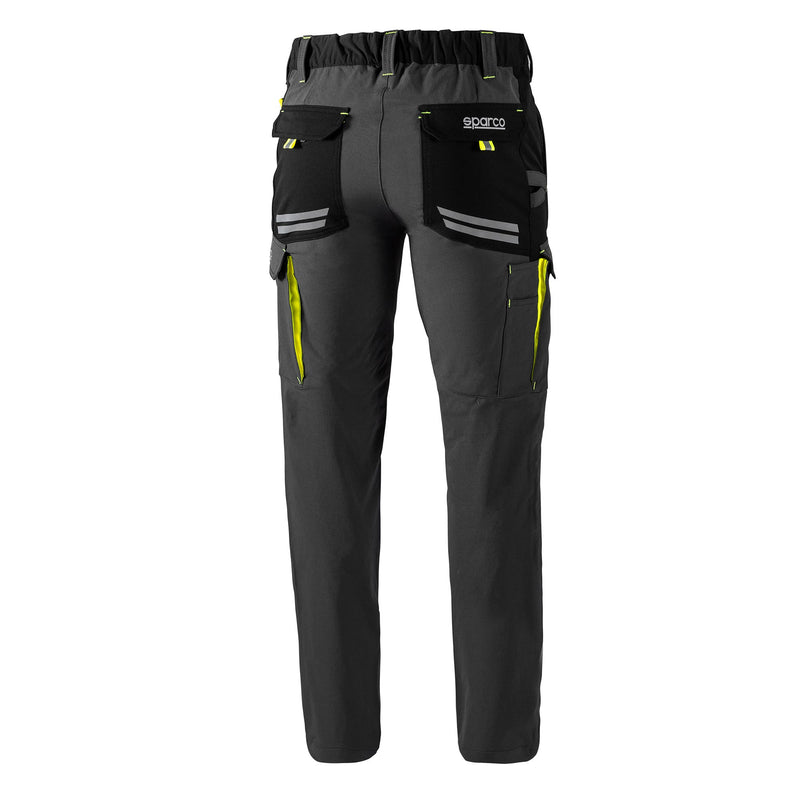 Sparco Tech Oregon Work Trousers —  grigio scuro / giallo fluo