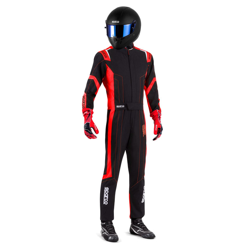 Sparco Thunder Advanced Karting Suit — Black/Red