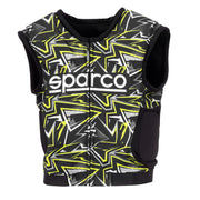 Sparco SJ Pro K-3 Karting Rib Protection Vest — Black/Fluo yellow