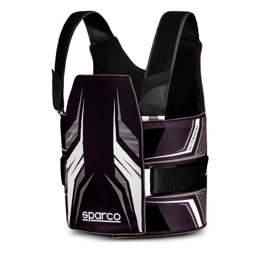 Sparco K-Track FIA Karting Rib Protector — Black/White
