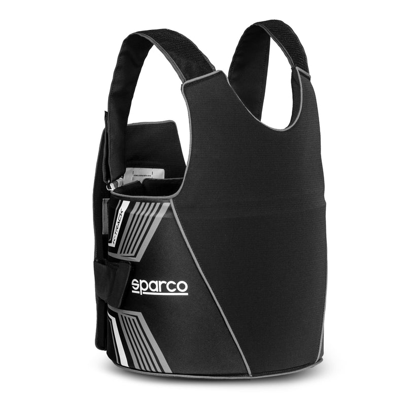 Sparco K-Track FIA Karting Rib Protector — Black/White